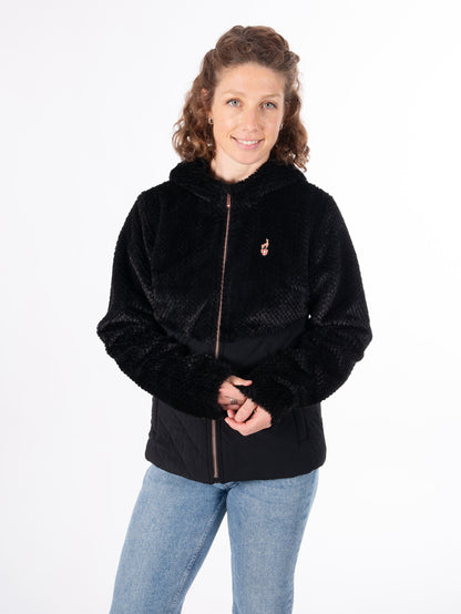 Fakefell Jacke Damen – COCCO – Schwarz