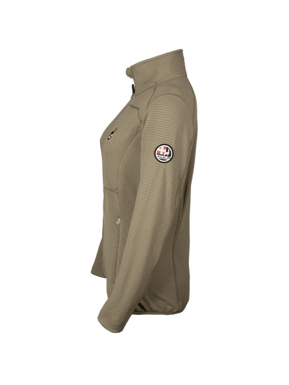 Fleecejacke - TESSI KAKI - flexibel & bequem (Stretch)