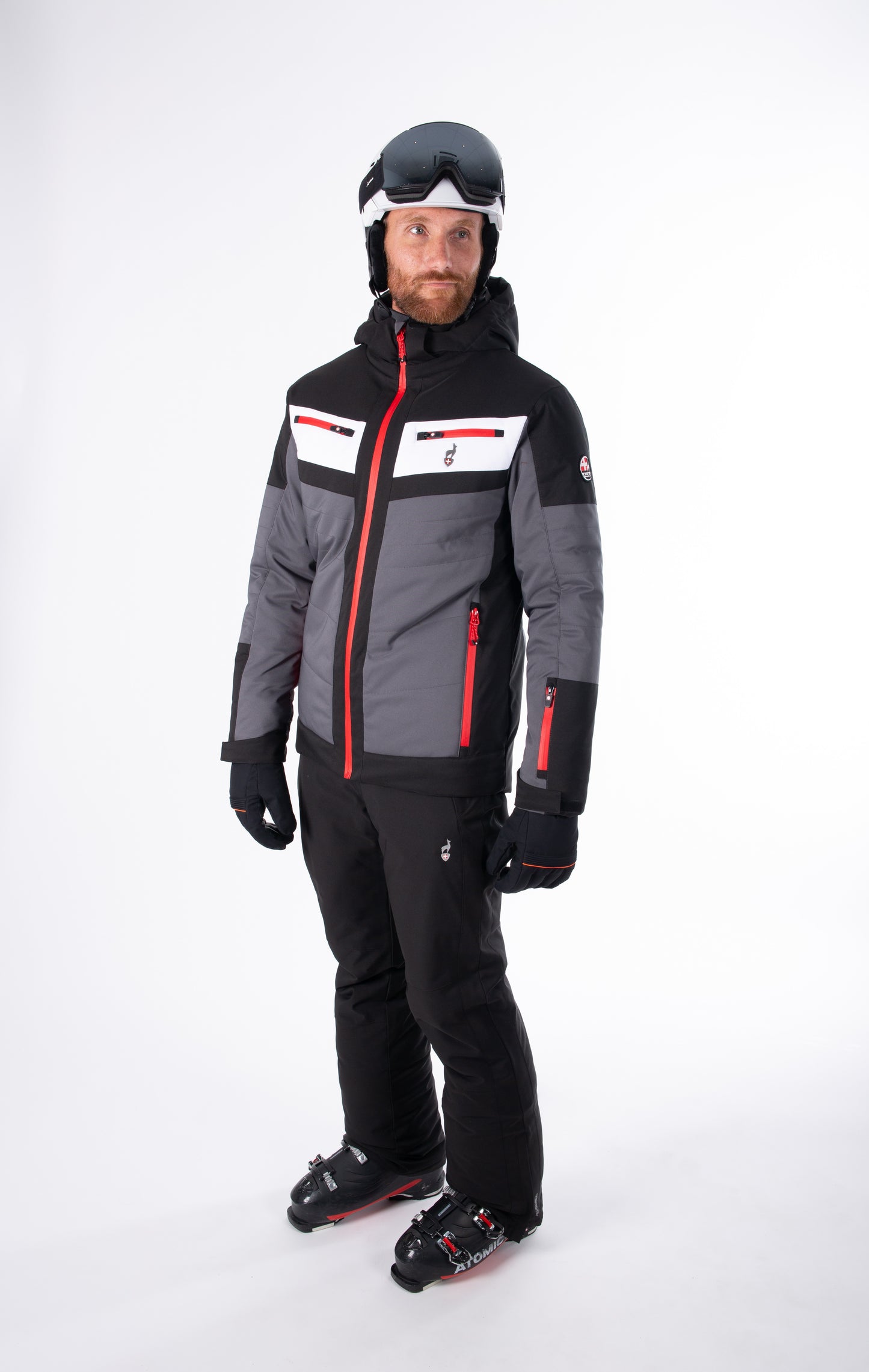 Skijacke - SHANE Anthrazit rot - 15k/15k Wassersäule