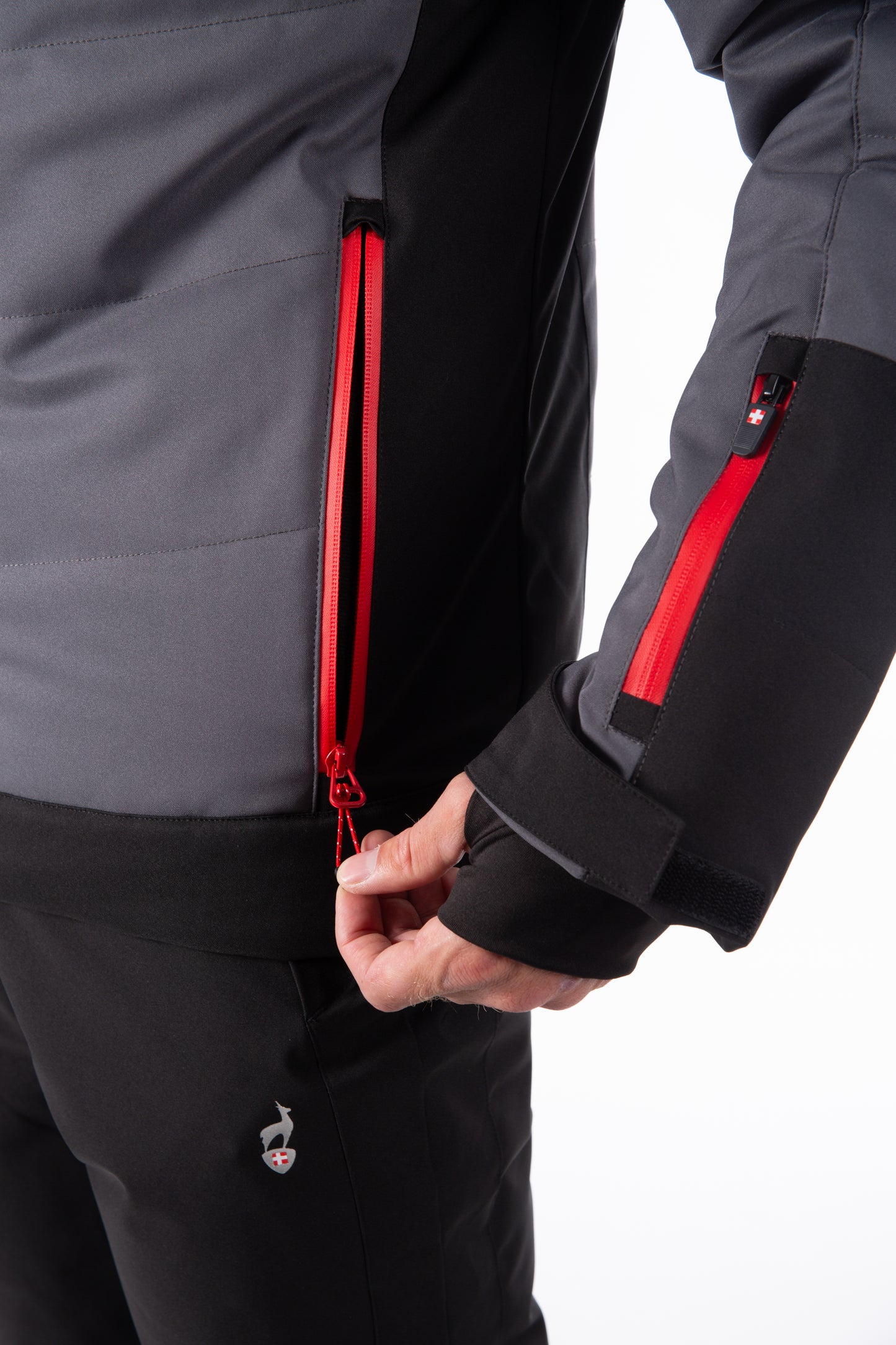 Skijacke - SHANE Anthrazit rot - 15k/15k Wassersäule