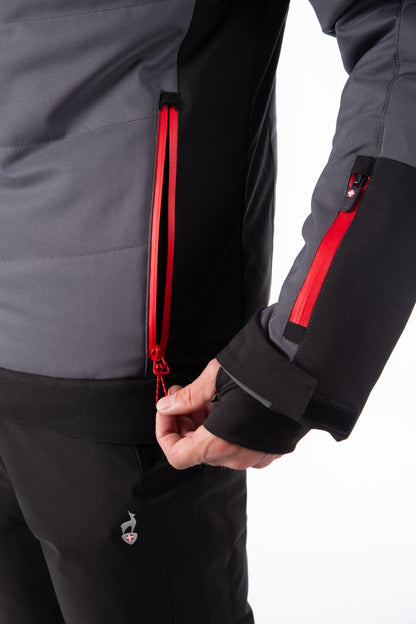 Skijacke - SHANE Anthrazit rot - 15k/15k Wassersäule
