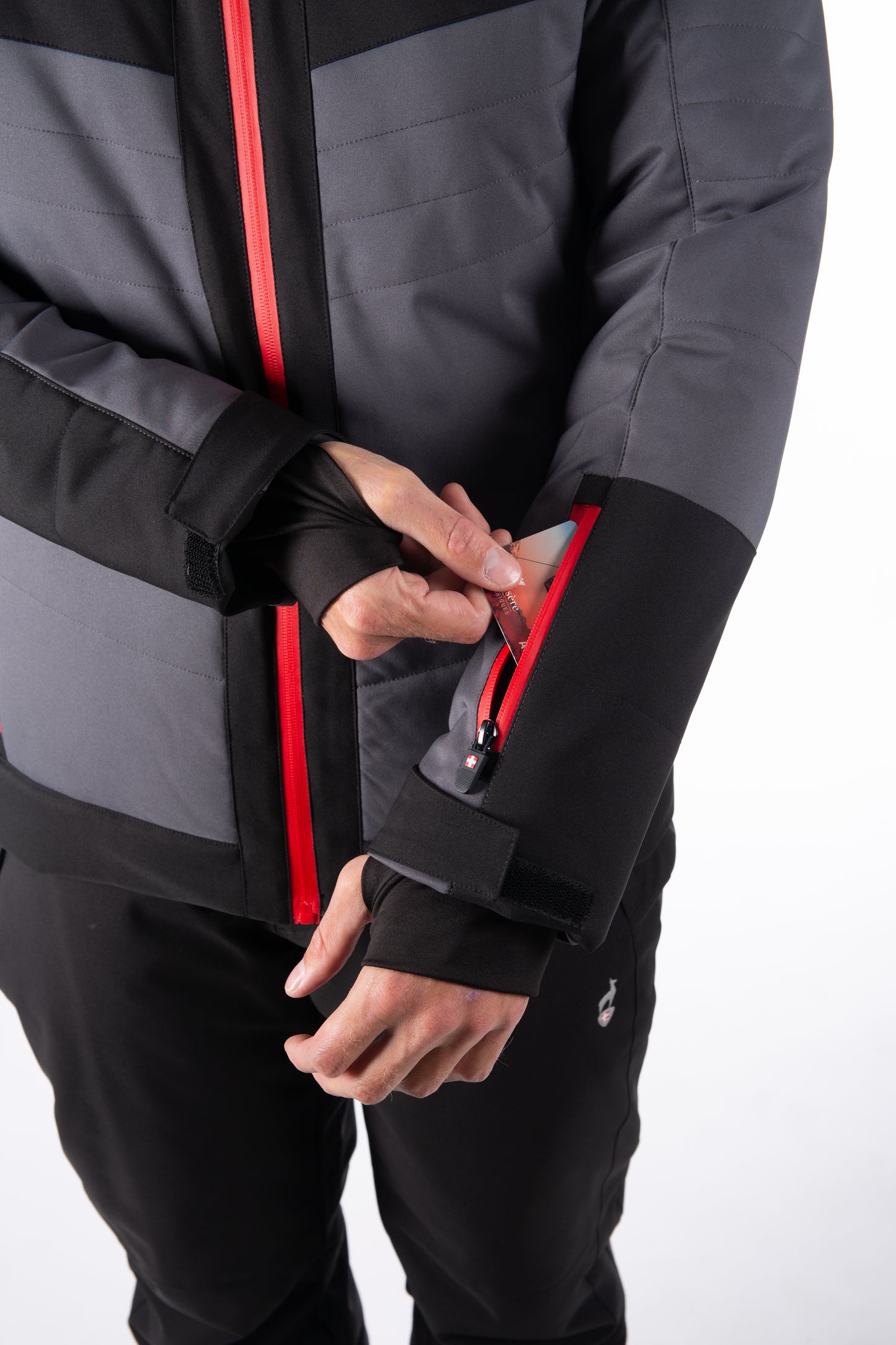 Skijacke - SHANE Anthrazit rot - 15k/15k Wassersäule