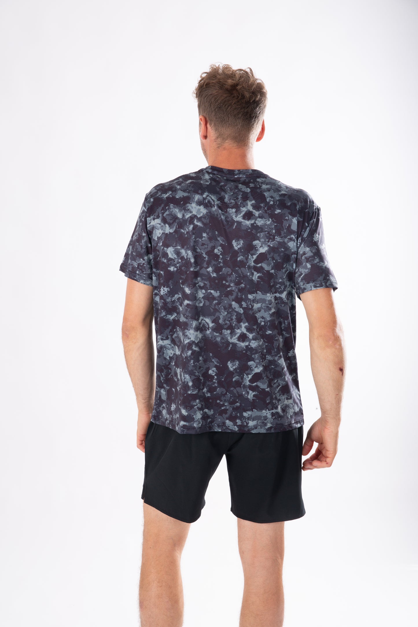 Sport-T-Shirt - TOMMY Black AOP - Atmungsaktivität