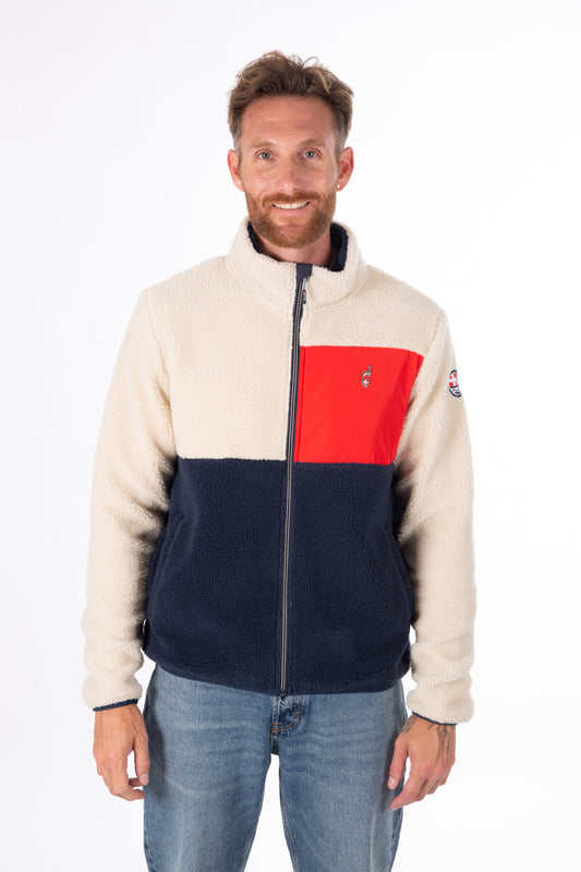 Sherpa Jacke  - VOGUE Navy/Flame Red - Bewegungsfreiheit