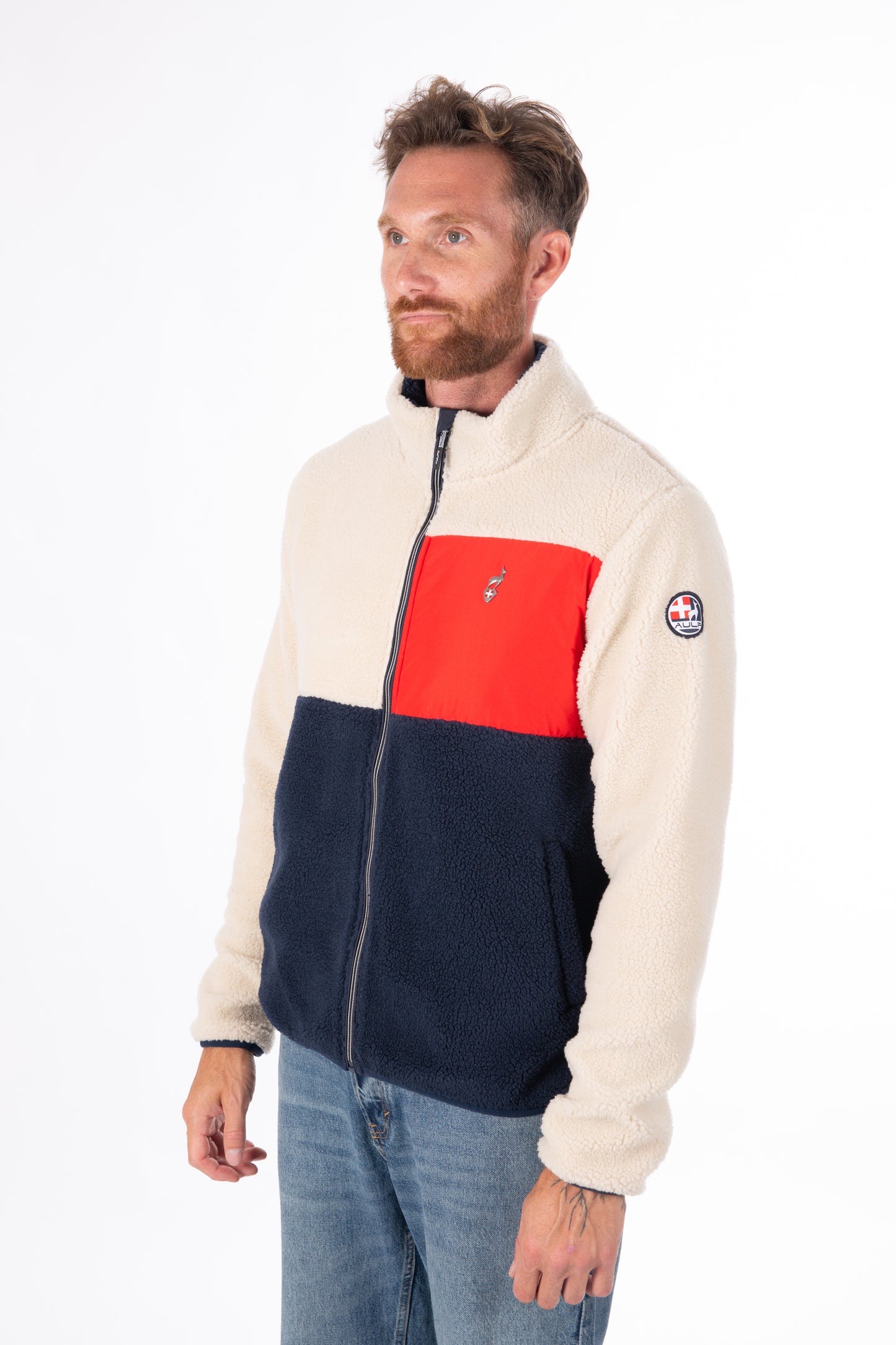 Sherpa Jacke  - VOGUE Navy/Flame Red - Bewegungsfreiheit