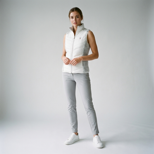 Hybridweste - CORDA white - Stilvoller Kälteschutz