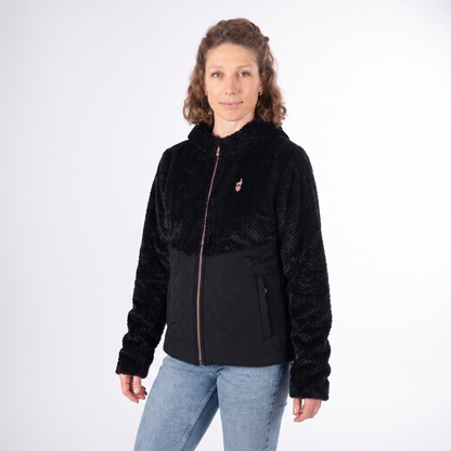 Fakefell Jacke Damen – COCCO – Schwarz