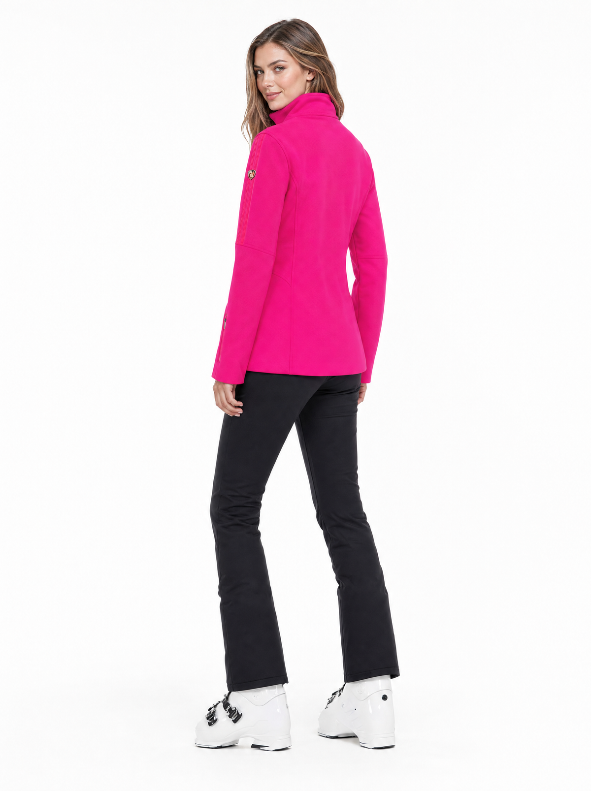 Postcard ALLORA LIGHT Damen Skijacke Pink – am Model seitlich