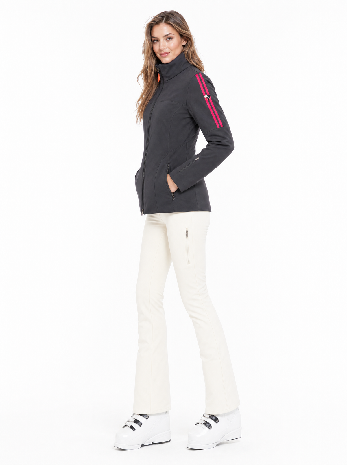 Postcard ALLORA LIGHT Damen Skijacke Schwarz – am Model seitlich