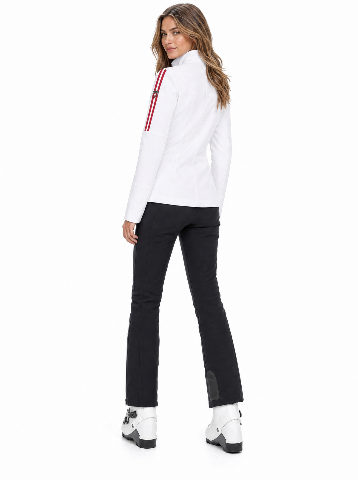 Postcard ALLORA LIGHT Damen Skijacke Weiß – am Model seitlich
