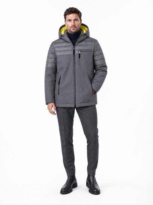 Postcard DALEN BMAT Herren Winterjacke Grau – am Model