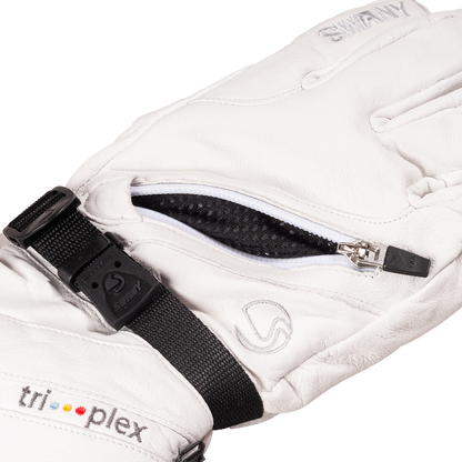 Damen Lederhandschuhe - SX-43L White - Triplex-Isolierung